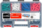 3-Pack Organizer Set – Small Parts Storage Boxes with Removable Dividers – 1 Medium & 2 Mini Hardware Cases for Screws, Bolts, Crafts – Durable Nylon Toolbox for Garage or Travel Use