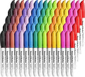 Dabo&Shobo 80 Pack Permanent Markers Assorted Colors, Fine Point, 16 Colors, Works on Plastic, Wood, Stone, Metal and Glass for Doodling, Coloring