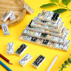 Dunzoom 100 Pcs Inspirational Pencil Erasers Bulk for Kids Fun Motivational Eraser School Supplies Back to School Office Supplies for Classroom Office Teacher Artists (Eucalyptus Leaf)