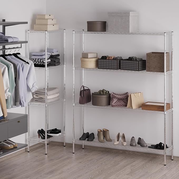 Regal Altair 14" Deep x 60" Wide x 74" Height Wire Shelving Kit | 4-Tier | NSF Commercial Storage Rack Unit