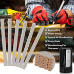 Honoson 200 Pcs Flat Construction Pencils with Printed Ruler Wood Graphite 2 Pcs Carpenter Pencil Sharpener for Woodworking Marking Tool(White)