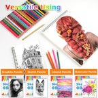 Drawing Pad for Kids, Sketch Pads 50 Sheets, 3-Pack Kids Travel Activities Spiral Bound Drawing Books Bulk 6" x 9 ", Drawing Paper for Kid 9-12
