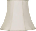 Creme Large Bell Cut Corner Lamp Shade 10" Top x 16" Bottom x 14" Slant x 13.5" High (Spider) Replacement with Harp and Finial - Springcrest