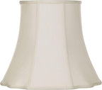 Creme Large Bell Cut Corner Lamp Shade 10" Top x 16" Bottom x 14" Slant x 13.5" High (Spider) Replacement with Harp and Finial - Springcrest