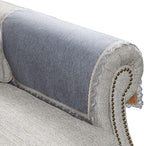 MINJIATEX Couch arm Covers,Non-Slip lace Sofa arm Covers Set of 2 Washable Sofa armrests Covers for Living Room Recliner Chair arm Cover Protectors for Leather Sofa armrest slipcover (MYS-Grey)