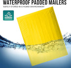 Levex - #0 6" x 10" [5 Pack] Yellow Poly Bubble Mailers, Padded Envelope Mailers, Packing Envelope & Mailing Bags for Shipping