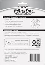 BIC Wite-Out Brand Exact Liner Correction Tape, 19.8 Feet, 4-Count Pack of white Correction Tape, Fast, Clean and Easy to Use Tear-Resistant Tape Office or School Supplies