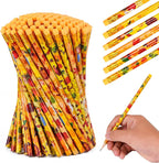 Kolewo4ever 100 Pieces Thanksgiving Pencils Assortment Cylinder Wood Pencil Maple Leaf Autumn Turkey Pencil For Thanksgiving Pumpkin Autumn Gift,6 Styles
