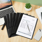 Maitys 50 Pack Durable Clear Report Covers with Rotary Clip 11 x 9 in Letter Size Presentation Folders Transparent Front Cover Portfolio Folder Resume Folder Interview Report Folders (Black)