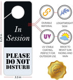 Business Design Do Not Disturb Sign - In Session, 2 Pack, Double Sided, Ideal for Offices, Online Sessions and Meetings, Online Classes, Home Offices, Counseling, Clinics, Therapy, Massage sessions