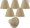 TAaMTYH small lamp shade chandelier shades set of 6，Fabric Lampshade for Wall Lamp，chandelier shades，small table lamps，For Cutting Edge bulbs, Clip-on Fitter Lampshade，3" X 6" X 5"