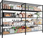 5 Tier Storage Shelves Metal Shelving Unit Load 1500LBS,Adjustable Wire Shelving Pantry Shelves for Storage,Kitchen Shelves Storage Rack for Commercial Garage Shelving Heavy Duty,61.7"W*72.4"H*15.8"D