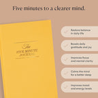 Intelligent Change The Five Minute Journal, Original Daily Gratitude Journal 2025, Manifestation Journal for Mindfulness, Undated Daily Journal with Gold Foiling, Plastic-Free, Yellow