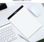 Alitte Legal Notepads 8.5 x 11, Pack of 3 - Perforated Wide Ruled Writing Pad - Premium Thick Paper, No Ink Bleeding - Blank Legal Pads For Home, Office, School, Business - 50 Sheets Per Notebook