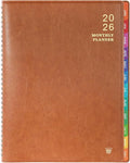 2026 Monthly Planner - 2026 Calendar/Planner 12 Months with Faux Leather, 8.86" x 11.4", Jan.2026 - Dec.2026, 15 Notes Pages, Strong Twin - Wire Binding, Pocket, Monthly Tabs, Perfect Organizer