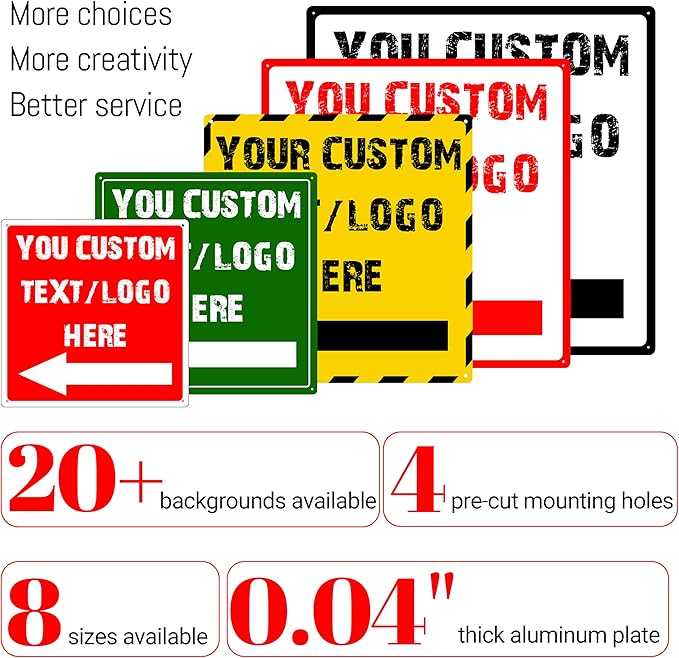 Custom Square Left Arrow Signs - 18 * 18 inches - Optional reflective，High-definition arrow, for parking lots 、 corridors、basement