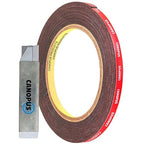 CANOPUS Double Sided Tape, 5952 Heavy Duty Mounting Tape, Strong Bond & Weatherproof Seal Strip for Automotive Mounting, Picture and Photo Frame, Poster, Craft, 0.25 in x 15 ft, Black, Made in USA