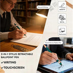 CRME Custom Pens Personalized Pen in Bulk Customized Pens Engraved Grip Retractable Ballpoint Pen with Name/Logo 2-in-1 Stylus Pens for Touch Screens Ideal for Party Business Office School Colorful