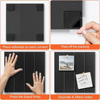 Cork Boards for Walls 48" x 36" Felt Board Alternative, 12 Pack Felt Wall Tiles Bulletin Board, Large Cork Board for Office Pin Board Tack Board Cork Boards