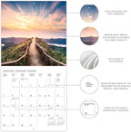 Graphique 2024 Serenity Mini Wall Calendar | 7” x 7” | Thick Paper | Home & Office Organizer | Large Monthly Grid | 3 Languages & Marked Holidays | 4 Month Preview Page for 2025