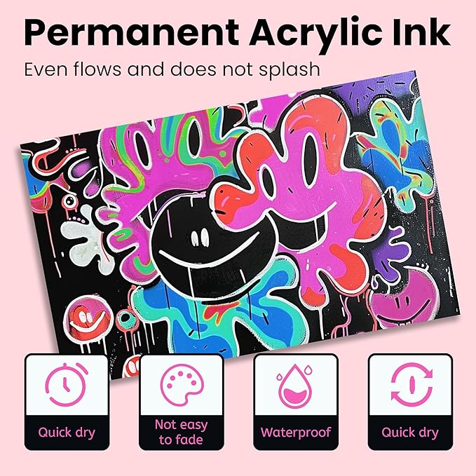 BIGTHUMB 3 Pcs Pink Jumbo Permanent Markers: 15mm Wide Tip Thick Acrylic Paint Pen Large Calligraphy Marker for Rock Painting, Poster, Sign, Canvas, Glass, Wood, Ceramic