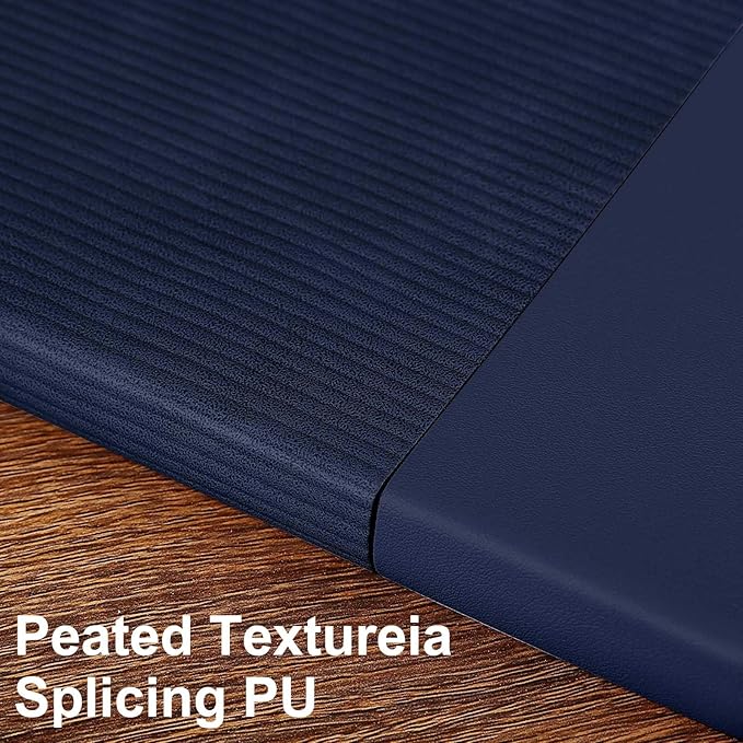 TSFPapier Lined Journal Notebook for Work College Ruled Note Book 7.2"x9.6" B5 PU Leather Daily Journaling 160 Pages for Women Men Writing Home School Supplies Business (Dark Blue)