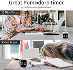 Productivity Timer Flip Gravity Sensor Cube Timer Countdown & Countup,Mute & Vibrate & Sound，5/10/30/60min & Custom Timing, Perfect for ADHD,Work,Learning,Kitchen Cooking (1White)
