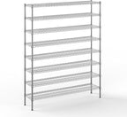 Regal Altair 14" Deep x 60" Wide x 74" Height Wire Shelving Kit | 8-Tier | NSF Commercial Storage Rack Unit