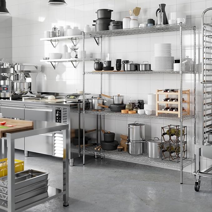 Regal Altair 18" Deep x 60" Wide x 74" Height Wire Shelving Kit | 4-Tier | NSF Commercial Storage Rack Unit