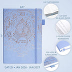 Legend Hourly Schedule Planner PRO Dated Jan 2026-Jan 2027 – Deluxe Weekly & Daily Organizer with Time Slots. Appointment Book Journal for Work & Time Management, A4 Hardcover, Periwinkle