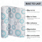 ALIUNI Drawer and Shelf Liner, Non-Slip Kitchen Cabinet Liners Non-Adhesive Thick Strong Grip Waterproof Washable Mats Protect Dresser Shelves Cupboard Bathroom Cabinets, Spiral, 12 in X 10 FT