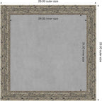 Amanti Art Silver Framed Magnetic Board 29x29 Medium Vision Board for use with Magnets, 100% Metal Sheet to Display Items as Office Decor or for Home Organization in mudroom, Kitchen or Kids Room