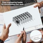 2 Pack 100 Sheets 11" x 17" Isometric Graph Paper Pad Landscape for 3D Designs Architecture Landscaping Engineering Drafting (Landscape)