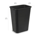 Amazon Basics Trash Can, Rectangular Commercial Office Wastebasket, 10 Gallon (Pack Of 1), Black