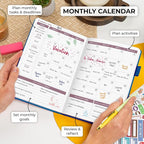 Clever Fox Planner 2nd Edition – Colorful Weekly & Monthly Goal Planner, Time Management & Productivity Organizer, Undated, A5 (Mystic Blue)