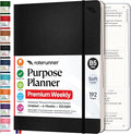 Roterunner Purpose Planner Notebook B5 7.5”x9.8” Undated 2026 Daily Weekly and Monthly Productivity Goal Setting Tool for Work Home ADHD Planner for Adults Self Care Journal