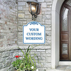 Custom Decorative Sign, Personalized Metal Sign for Business, Driveway, Home, Airbnb, Office Door Plaque, White Background 24x24 Inches, ACM, Fade Resistant, Made in USA by Sigo Signs