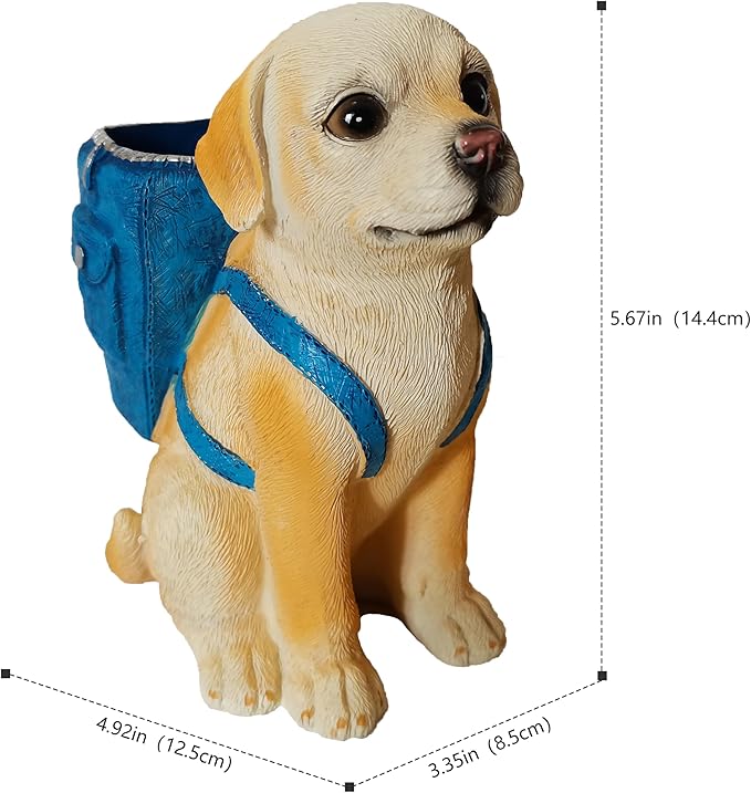 Photour Dog Pen Holder for Desk Pen Pencil Cup Creative Desktop Pen Organizer Pencil Cups for Desk Unique Accessories Decor for Home Office School Gift for Dog Lovers (Labrador Retriever)