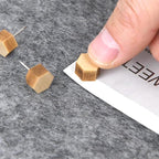 Decorative Push Pins,Wooden Push Pins for Cork Board,Thumb Tacks for Cork Board Hexagon (50)