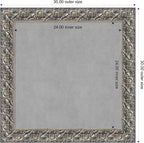 Amanti Art Silver Framed Magnetic Board 30x30 Medium Vision Board for use with Magnets, 100% Metal Sheet to Display Items as Office Decor or for Home Organization in mudroom, Kitchen or Kids Room