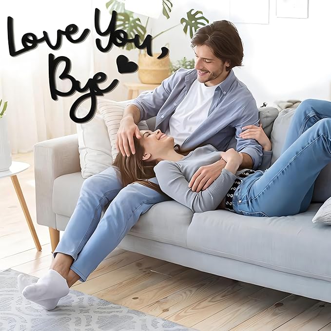 Large Love You Bye Wood Sign Home Decor,Above Door Topper Decoration,Boho Decor for Window Wall Express Love and Warm for Your Family Lovers,Wall Art Gift Hallway Entryway Decorations for House Office
