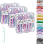NEEWAY Colorful Large Paper Clips, 2 Inch Jumbo Paper Clips, 150 Count, 3 Pack of 50 (Light Multicolor)