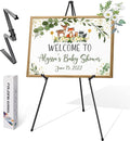 VAIIGO 63" Easel Stand for Wedding Sign Poster Display Easel Floor Adjustable Metal Black Art Easel Instant Folding Tripod Easel for Painting Canvas Wedding Welcome Sign Stand, 1Pack