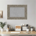 Amanti Art Silver Framed Magnetic Board 17x23 Small Vision Board for use with Magnets, 100% Metal Sheet to Display Items as Office Decor or for Home Organization in mudroom, Kitchen or Kids Room