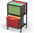 Tiaoheka Rolling File Cart, Mobile File Cabinet with Wheels Hanging Files, Hanging File Organizer Fit Letter/Legal Size Beside Under Desk for Office, Home（Patent Pending）