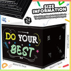 Honoson 24 Pcs Bulk Inspirational Privacy Folders for Students Cardboard Test Privacy Boards Motivational Words Desk Dividers Shield for Classroom School Study Supplies, 6 Styles(Blackboard)