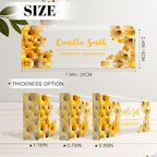 Personalized Name Plate for Desk, Custom Acrylic Desk Name Sign, Office Appreciation Gifts for Women Men Coworkers Boss Teacher Employee (Flower-Sunflower)