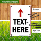 My Sign Center Custom Arrow,7x10 Inches, Aluminum, Up Arrow, Professional Style, Contour Color, Directional Sign