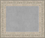 Amanti Art Silver Framed Magnetic Board 23x27 Small Vision Board for use with Magnets, 100% Metal Sheet to Display Items as Office Decor or for Home Organization in mudroom, Kitchen or Kids Room