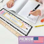 Desk Name Tags for Classroom – 36 Student Name Plates for Classroom Kindergarten, Preschool, 1st, 2nd & 3rd Grade, 14.5 x 4in Teacher Nameplates for Student Desks, Colorful Nametags